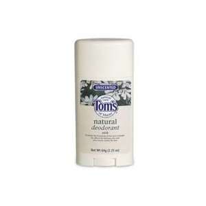  TomS Of Maine Natural Deodorant Stick, Unscented   2.25Oz 