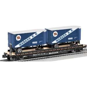  6 27820 PS 4 Flatcar w/Piggyback Trailers Wabash Toys 