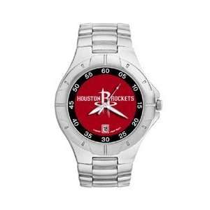  Houston Rockets Mens Pro Ii Sterling Silver Bracelet Watch 