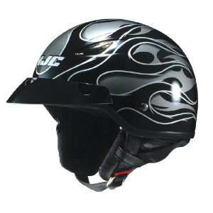 HJC CL 21M Reign MC 5 Open Face Motorcycle Helmet Black/Silver/Silver 