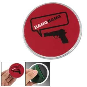  Amico Auto Car Black Gun Pattern Red Reflective 3D Sticker 
