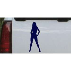 Navy 26in X 10.2in    Sexy Girl Silhouettes Car Window Wall Laptop 
