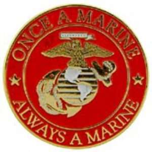 Once A Marine Always A Marine Logo Pin 1 Arts, Crafts 
