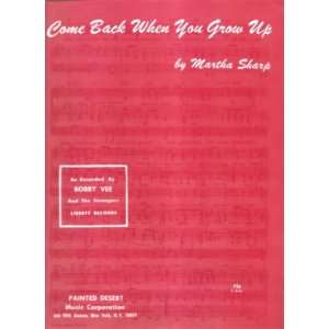  Sheet Music Come Back When You Grow Up Martha Sharp 190 