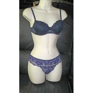   Secret Navy Intimissimi Push up 34A B 36A Bra Set 