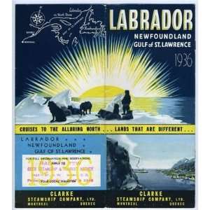   Labrador Newfoundland Brochure Deck Plans Fares Map 