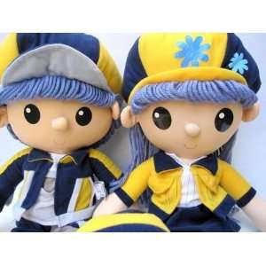  lovely blue yellow yuppies lovers sweethearts plush dolls 