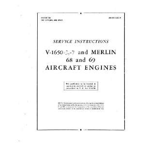   Merlin 1650  3   7 Aircraft Engine Service Manual Rolls Royce Books