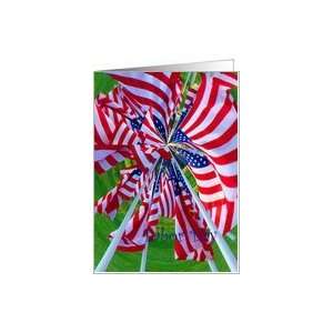  Labor Day, Flag Windmill Effect Card Health & Personal 