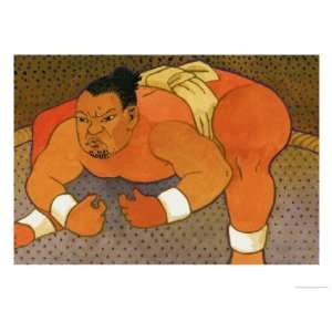  Sumo Wrestler Giclee Poster Print