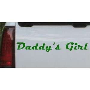 Dark Green 58in X 8.7in    Daddys Girl Girlie Car Window Wall Laptop 