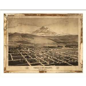Historic Yreka, California, c. 1884 (L) Panoramic Map Poster Print 
