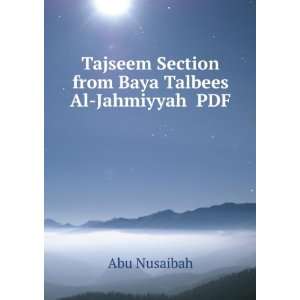   Section from Baya Talbees Al Jahmiyyah PDF Abu Nusaibah Books