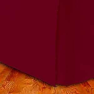  King Size Tailored Bed Skirt Pleated 14 Drop   Burgundy 