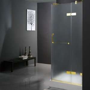 32 x 32 Frameless Shower Enclosure Finish Polished Brass, Glass 