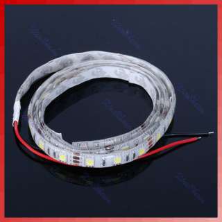 1M 100cm 60 SMD LED 5050 Strip Waterproof Pure White Flexible Light 