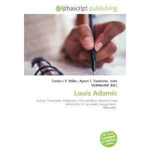  Louis Adamic (9786134008891) Books