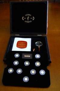 BULGARIA 10 X 5 LEVA GOLD 2002 PROOF SET FOR OLYMPIC GAMES ATHENS 2004 