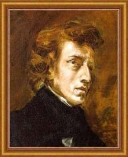 Chopin Portrait by Delacroix canvas  