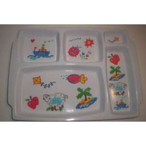  White With Picture Kids 5 Section feeding Tray 