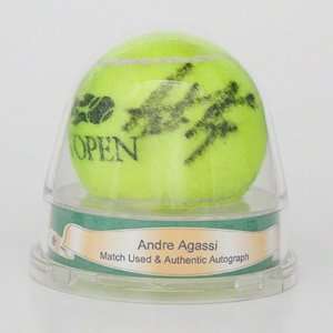  Andre Agassi US Open Match Used Autographed Tennis Ball 