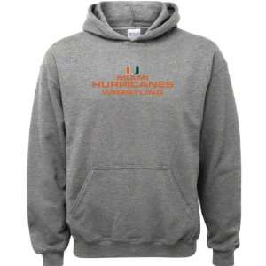  Miami Hurricanes Sport Grey Youth Wrestling Modal Hooded 