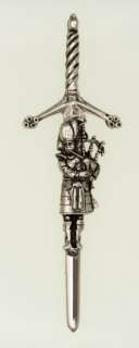 Highland Bagpiper Scottish Pewter Piper Kilt Pin   Made in Scotland 