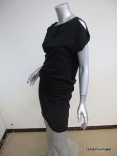 Humanoid Black Short Sleeve Dress W/Waist Belt XS  