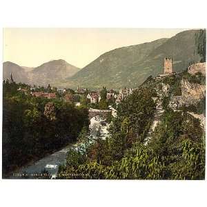 Meran,from Gilfpromenade,Tyrol,Austro Hungary 