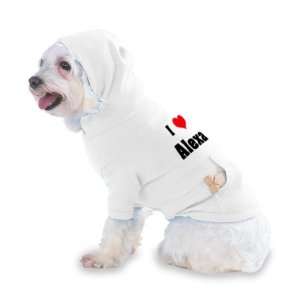  I Love/Heart Alexa Hooded T Shirt for Dog or Cat X Small 