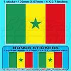 SENEGAL Senegalese Flag DAKAR Africa Vinyl Sticker, Decal 4(100mm) x1 