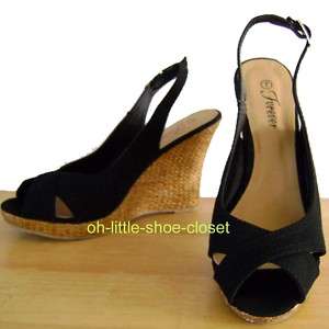 Black 4.25 Wedges Gladiator Sandals Women Size 5   10  