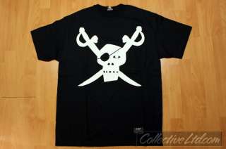 Stussy Skull Pirate Tee Shirt huf BLACK Large L  