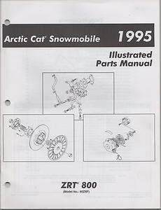 1995 ARCTIC CAT SNOWMOBILE ZRT 800 ILLUSTRATED PARTS MANUAL  