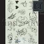 New temporary Tattoo Wolf and Butterfly Sticker F2270  