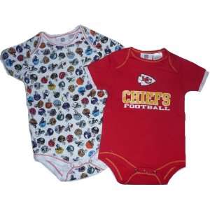  Kansas City Chiefs KC 0 3 Month Infant Baby 2pc Creeper 