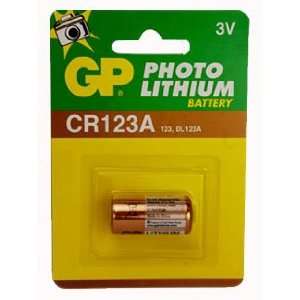  GP Battery 2 Pcs 3V Lithium Cilyndrical CR123A Camera 