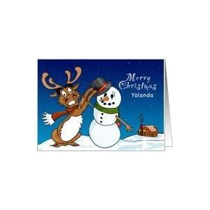  Yolanda   Christmas Deer Greeting Card Card Health 
