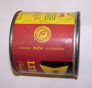 Vintage CHYSLER MOPAR Grease Lubricant Sealer LED PLATE CAN 1#  