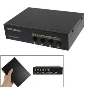   Audio Video Manual Switch Splitter for DVD TV with 4 Way Electronics