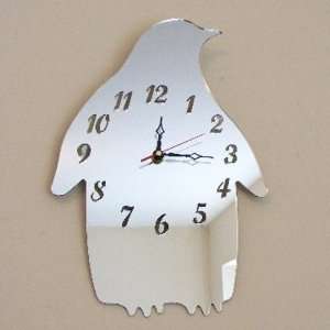  Penguin Mirror Clock 40cm X 27cm