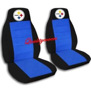 Black and Medium Blue Pittsburgh seat covers. 40/20/40 seats for a 