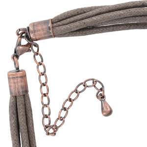 Multistrand Necklace Copper Tone Enamel Rope Pendant  