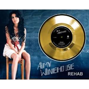  Amy Winehouse Rehab Framed Gold Record A3 Musical 