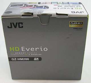 JVC Everio GZ HM200 Camcorder Onyx black Boxed 705105019468  