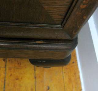 Antique Victorian Oak Inlay Sideboard or Server c 1800s  