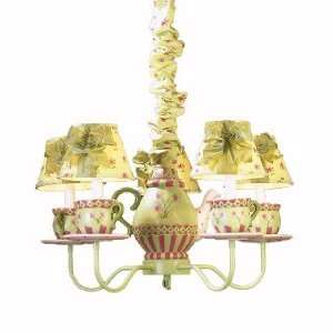  5 Arm Posey Teapot & Cups Chandelier