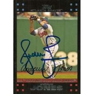  Andruw Jones Signed Atlanta Braves 2007 Topps Card Sports 