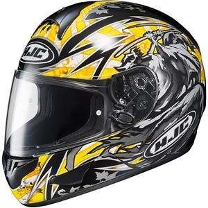  HJC CL 16 Slayer Helmet   Medium/Black/Yellow/Silver Automotive