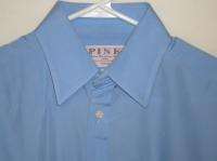 THOMAS PINK Blue Dress Shirt 39 15.5 x 33  